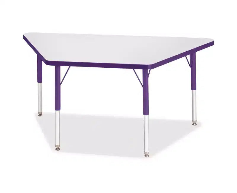 Table trapézoïdale à bords droits pour enfants (61 x 122 cm) – Violette