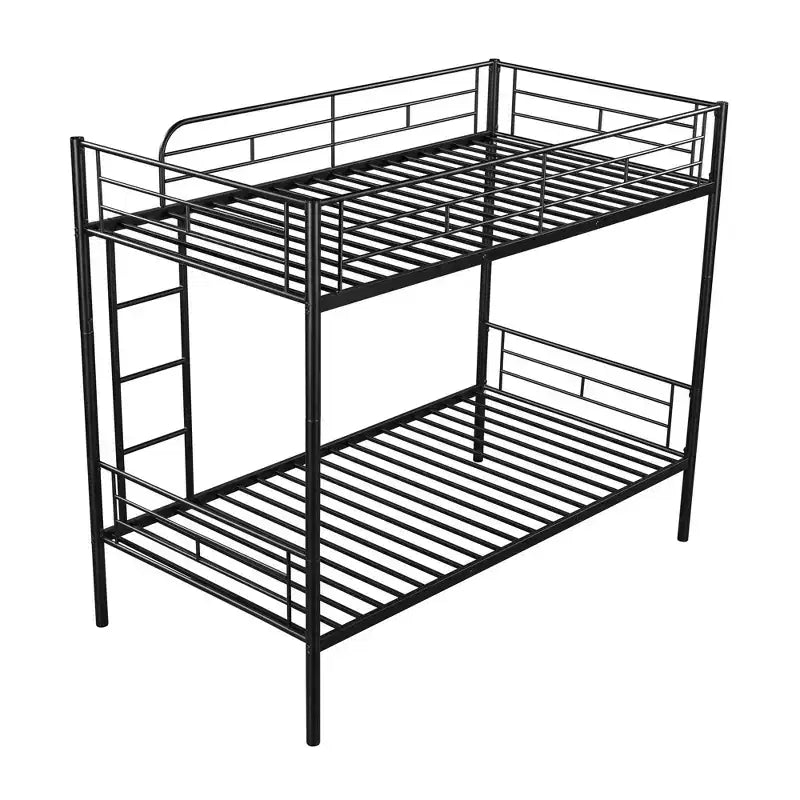 Lit superposé avec échelle et barrière de sécurité, lits mezzanine en métal pour enfants, filles, garçons, montage facile, gain de place.