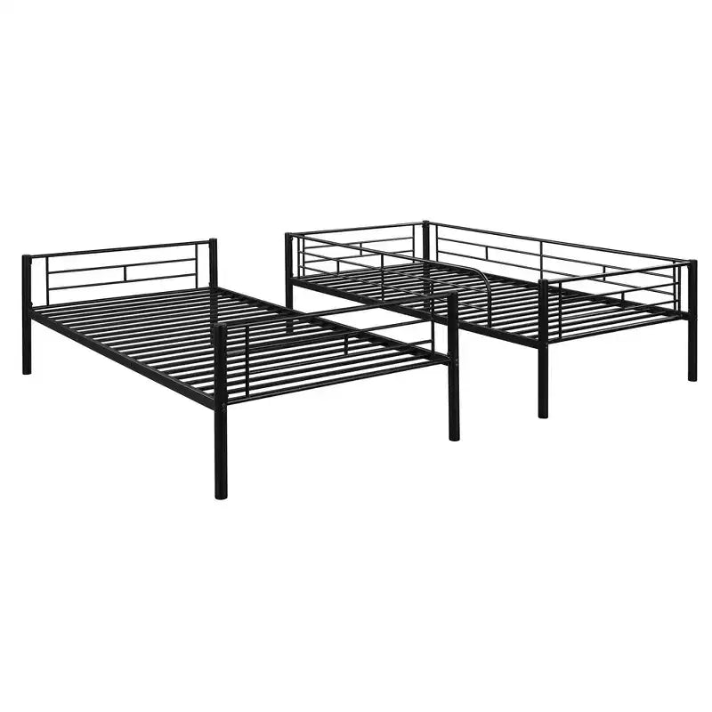 Lit superposé avec échelle et barrière de sécurité, lits mezzanine en métal pour enfants, filles, garçons, montage facile, gain de place.