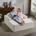 Acekool 61 Oversized Chaise Lounge Chair, Extra-Wide Corduroy Sofa,4 Pillows & Armrests, Cozy Loveseat for Living Room or Bedroom,Black