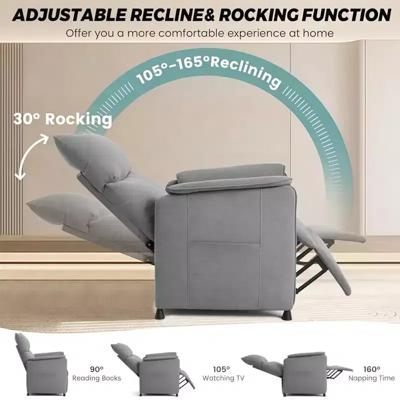 Fauteuil inclinable électrique avec massage et chauffage, Canapé inclinable individuel réglable, Fauteuil de cinéma maison