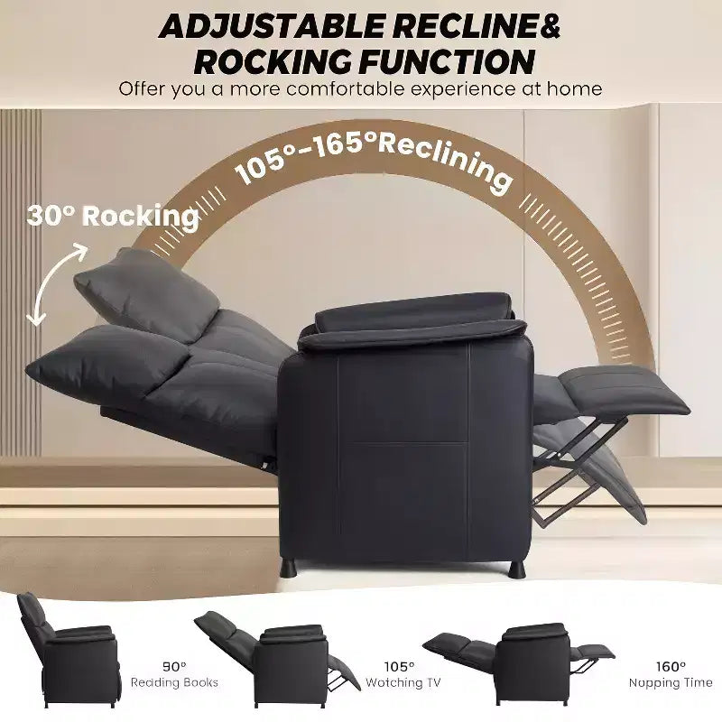 Fauteuil inclinable électrique avec massage et chauffage, Canapé inclinable individuel réglable, Fauteuil de cinéma maison
