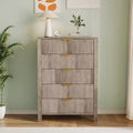 Dresser for Bedroom,Fluted 5 Drawers Dresser,45 Tall Modern Chest of Drawer,Modern Farmhouse Chest of Drawers,Wood Drawer Organizer for,Hallway
