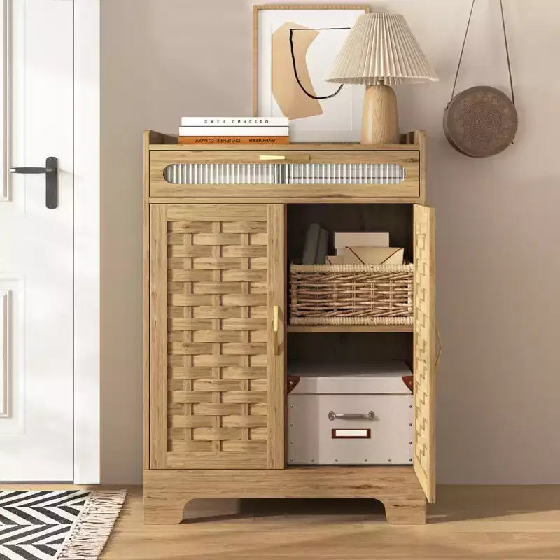 Meuble bas de bar à café, Armoire de rangement avec tiroir et étagère réglable, Meuble d'appoint pour cuisine, salle à manger, salle de bain, entrée