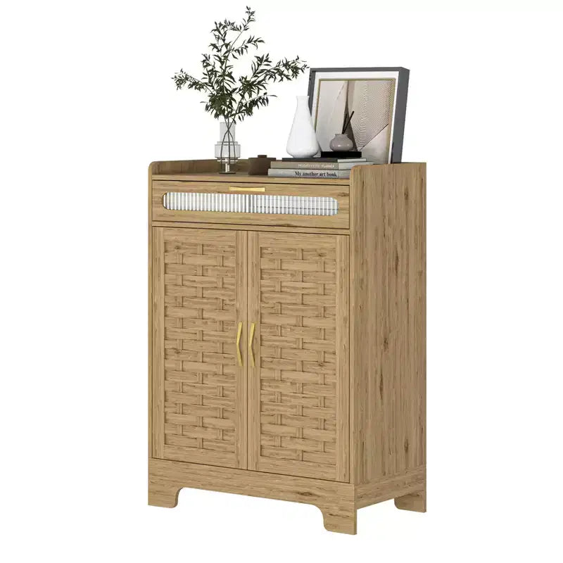 Meuble bas de bar à café, Armoire de rangement avec tiroir et étagère réglable, Meuble d'appoint pour cuisine, salle à manger, salle de bain, entrée