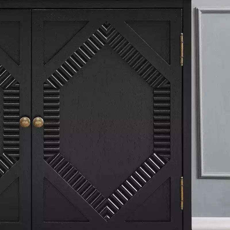 Armoire de rangement rétro de 85,3 cm, armoire d'entrée à 2 portes, armoire décorative pour salon, couloir, entrée
