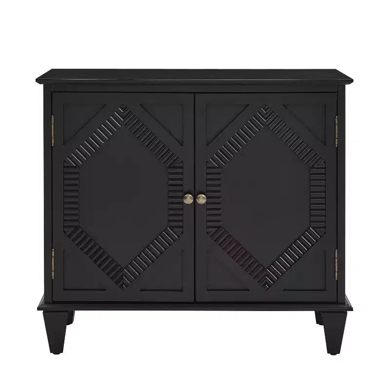 Armoire de rangement rétro de 85,3 cm, armoire d'entrée à 2 portes, armoire décorative pour salon, couloir, entrée