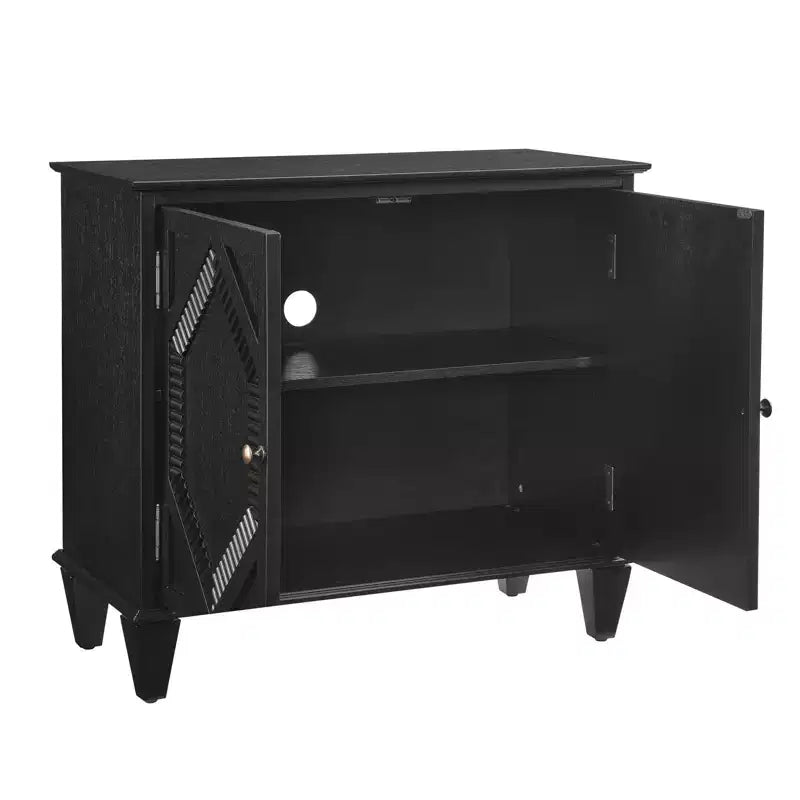 Armoire de rangement rétro de 85,3 cm, armoire d'entrée à 2 portes, armoire décorative pour salon, couloir, entrée