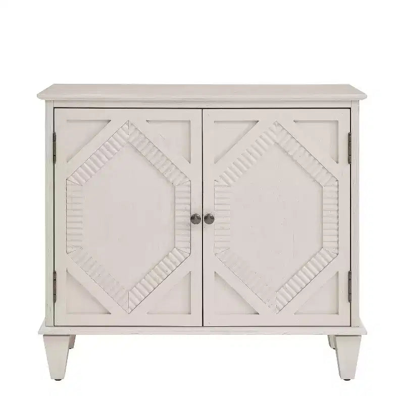 Armoire de rangement rétro de 85,3 cm, armoire d'entrée à 2 portes, armoire décorative pour salon, couloir, entrée