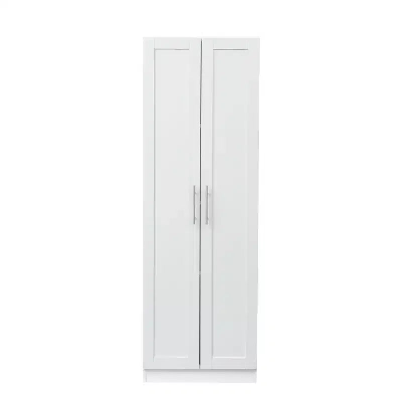 Armoire haute moderne, Meuble de rangement autoportant avec 2 portes et 4 étagères, Meuble de rangement pour salon, salle à manger, cuisine