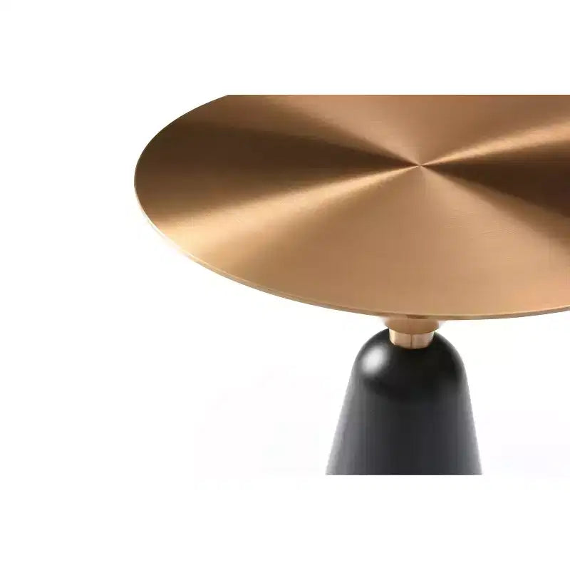 Table d'appoint ronde de 25 po H en acier inoxydable noir 1 pièce