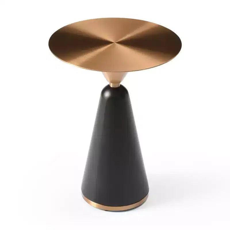 Table d'appoint ronde de 25 po H en acier inoxydable noir 1 pièce