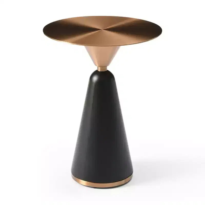 Table d'appoint ronde de 25 po H en acier inoxydable noir 1 pièce