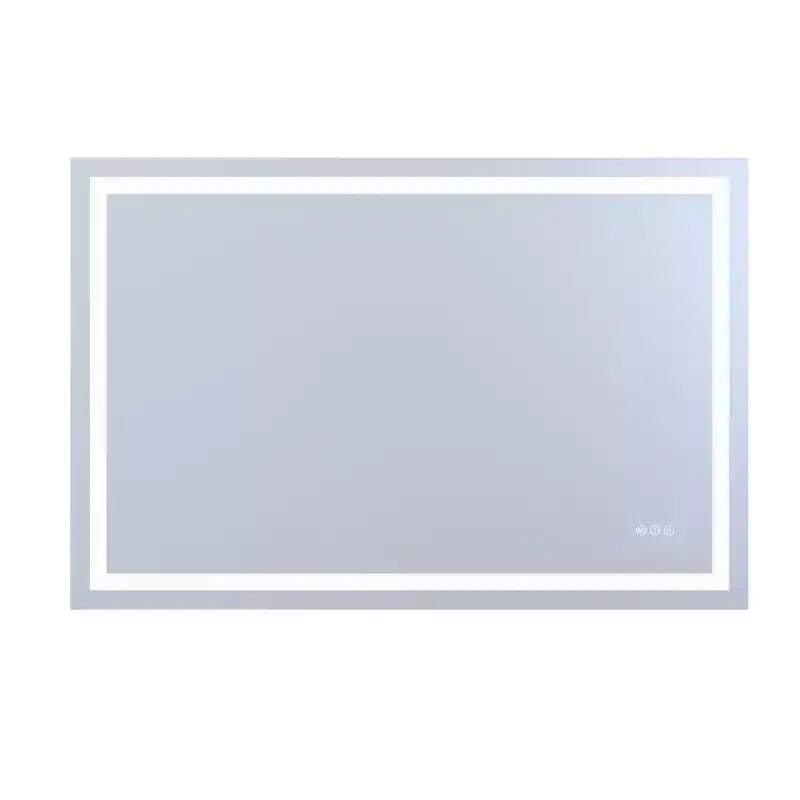 Miroir de salle de bain mural 48x32 incassable, antibuée, miroir de courtoisie LED intelligent ETL avec lumière