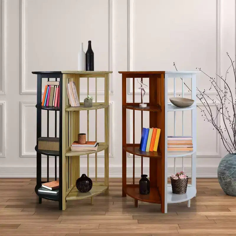 Bibliothèque d'angle pliante à 4 étagères